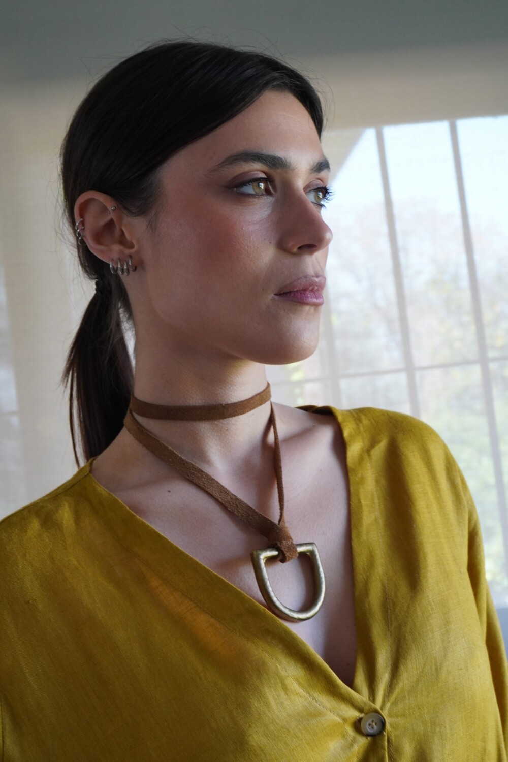 Estribo Tiento Necklace Camel Dorado