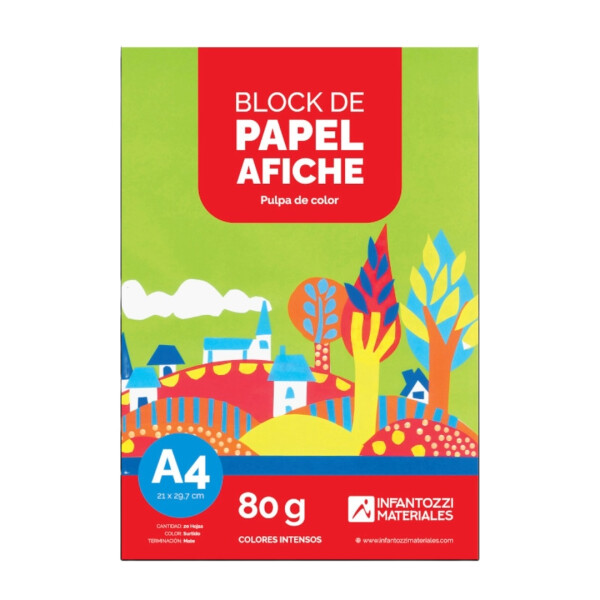 Block papel afiche brillante A4 Única