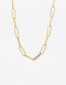 Collares Cortos Metal Collar Corto Eslabones De Acero - Dorado