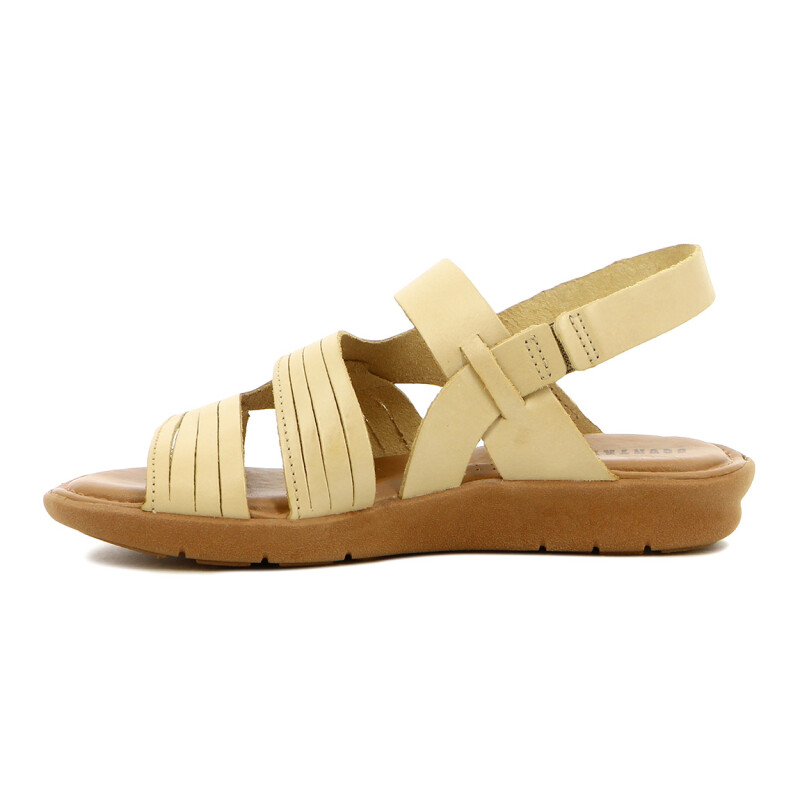 Sandalia Country Mujer Dos Tiras Con Pulsera Perla-ambar