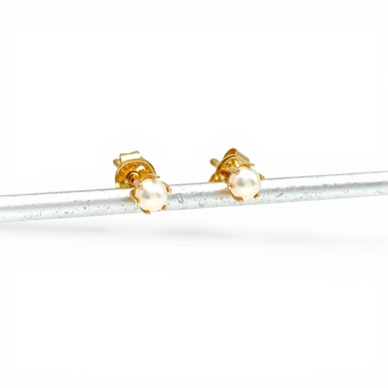 Caravanas Perlas- Oro bajo - Perla española- CA8239 conperla