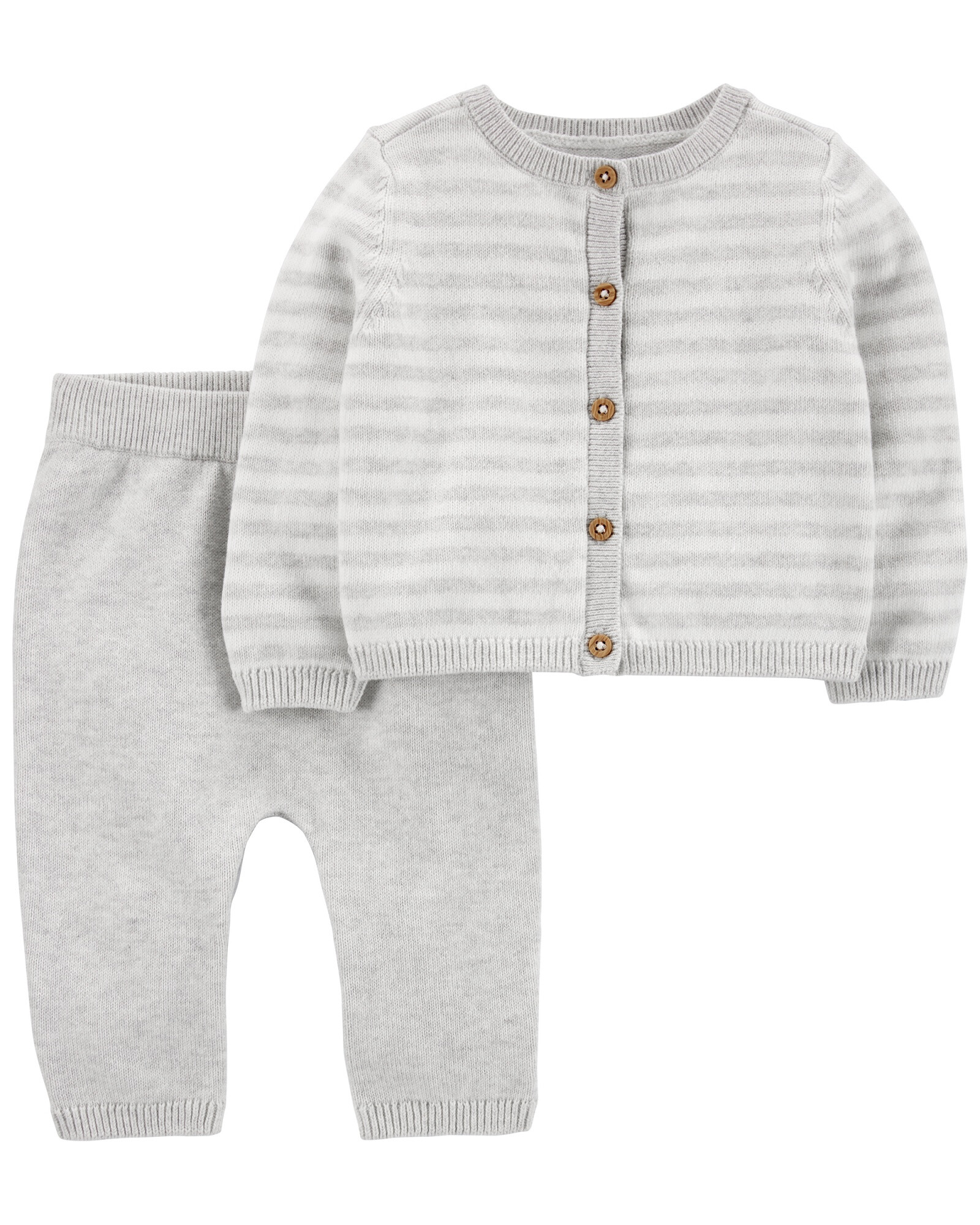 Set Dos Piezas de Saco A Rayas y Pantalón de Algodón 0