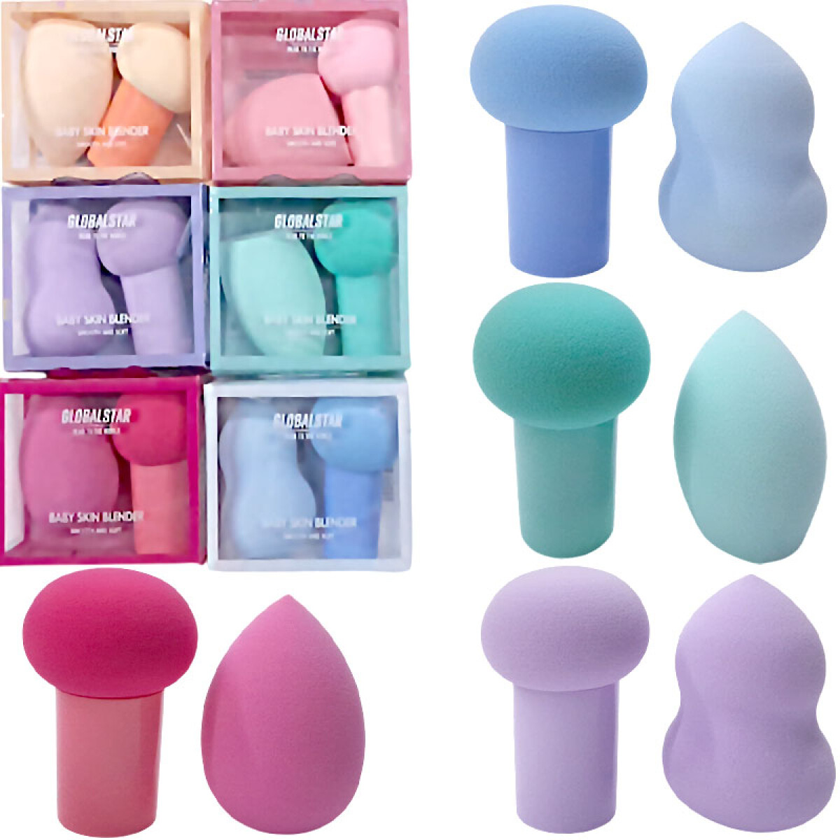 Puff esponja de maquillaje 2cps - Puff Esponja De Maquillaje 2cps 