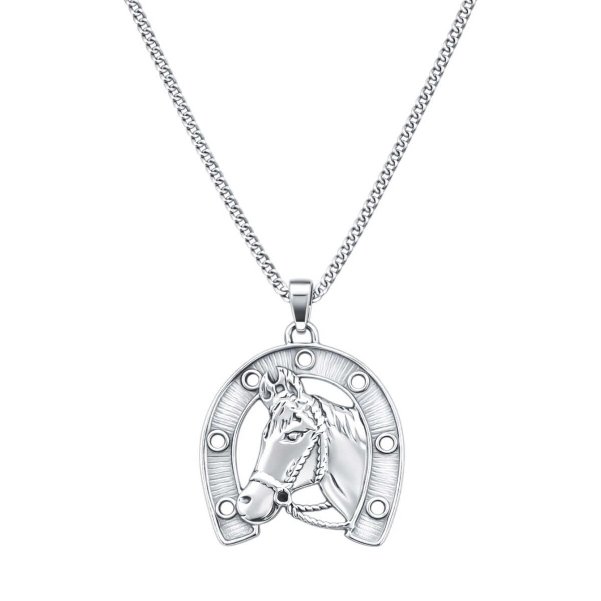 Dije herradura caballo- Plata 925 - sin piedra - CP4812 - sinpiedra 