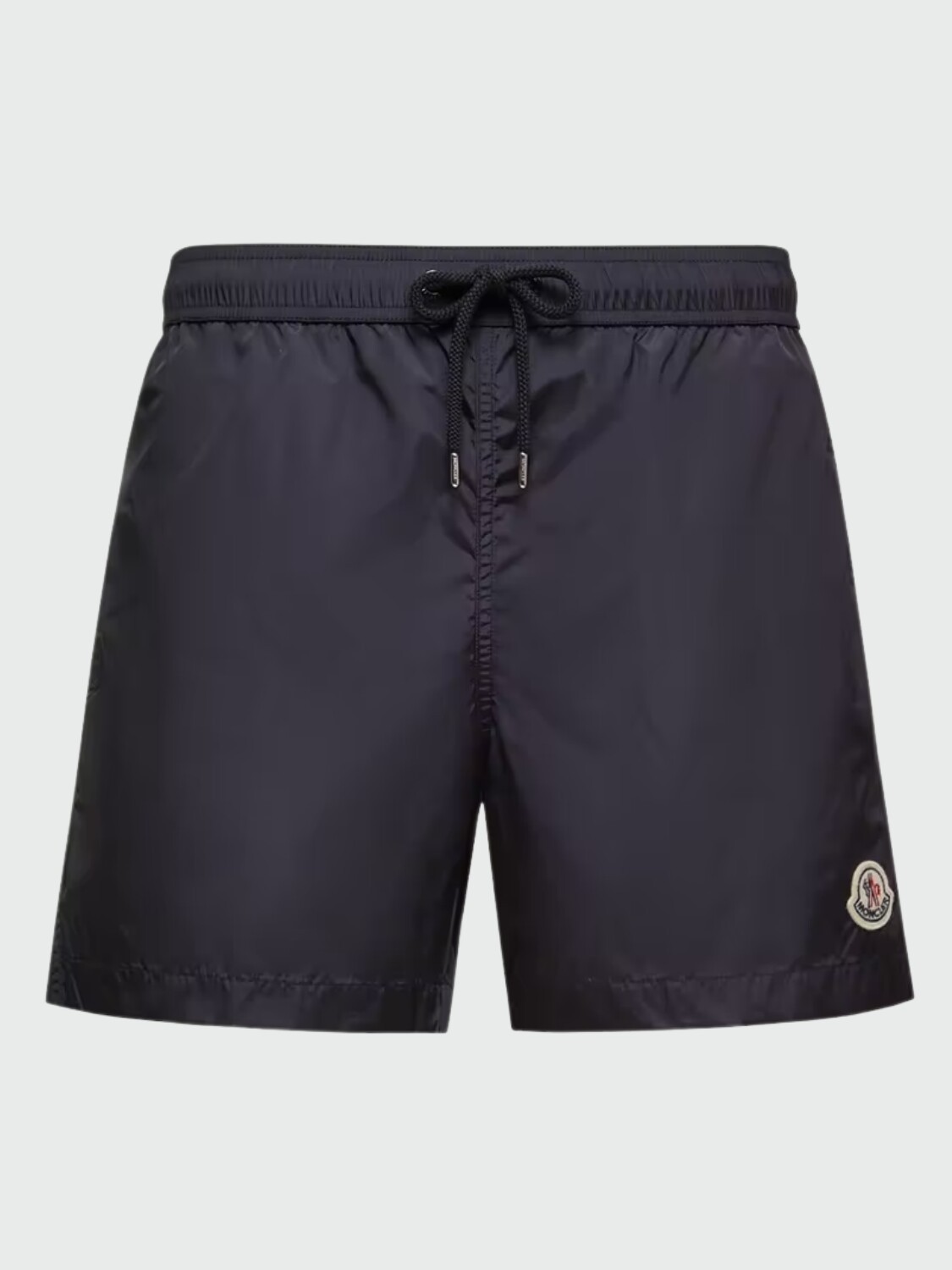MONCLER - Short de baño con parche de logo Azul Marino