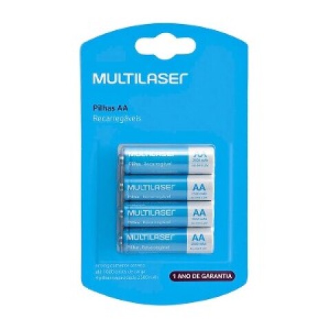 Pilas recargables AA X4 2500MAH Multilaser Pilas recargables AA X4 2500MAH Multilaser