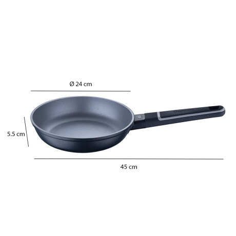 Sartén Antiadherente Ø24x5.5Cm en Aluminio Fundido Indigo MP Gris