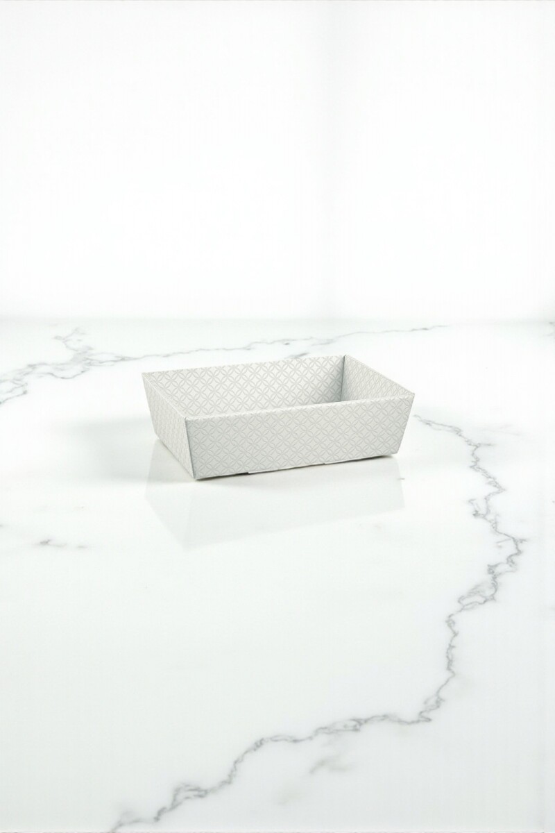 Bandeja conico 17x17x8 cm. - MATELASSE GRIGIO PERLA 