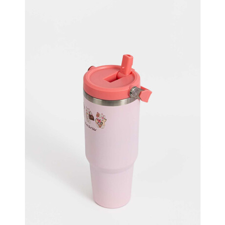 Vaso Térmico Estampado Rosa Claro