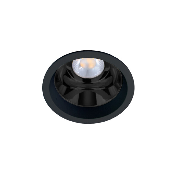Downlight redondo ROUND 70 negro p/GU10 (no inc.) MN0028