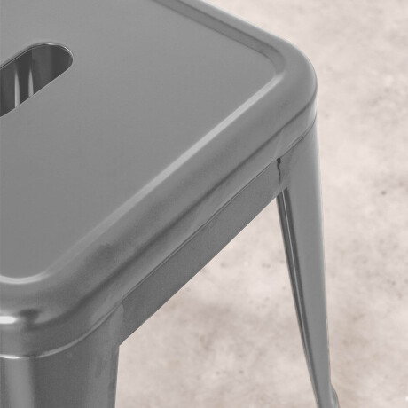 Banco Taburete Metálico Tolix Calidad Cocina Jardín Gris