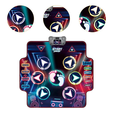 Alfombra Baile Interactiva Dance Mat Luz Bluetooth Alfombra Baile Interactiva Dance Mat Luz Bluetooth