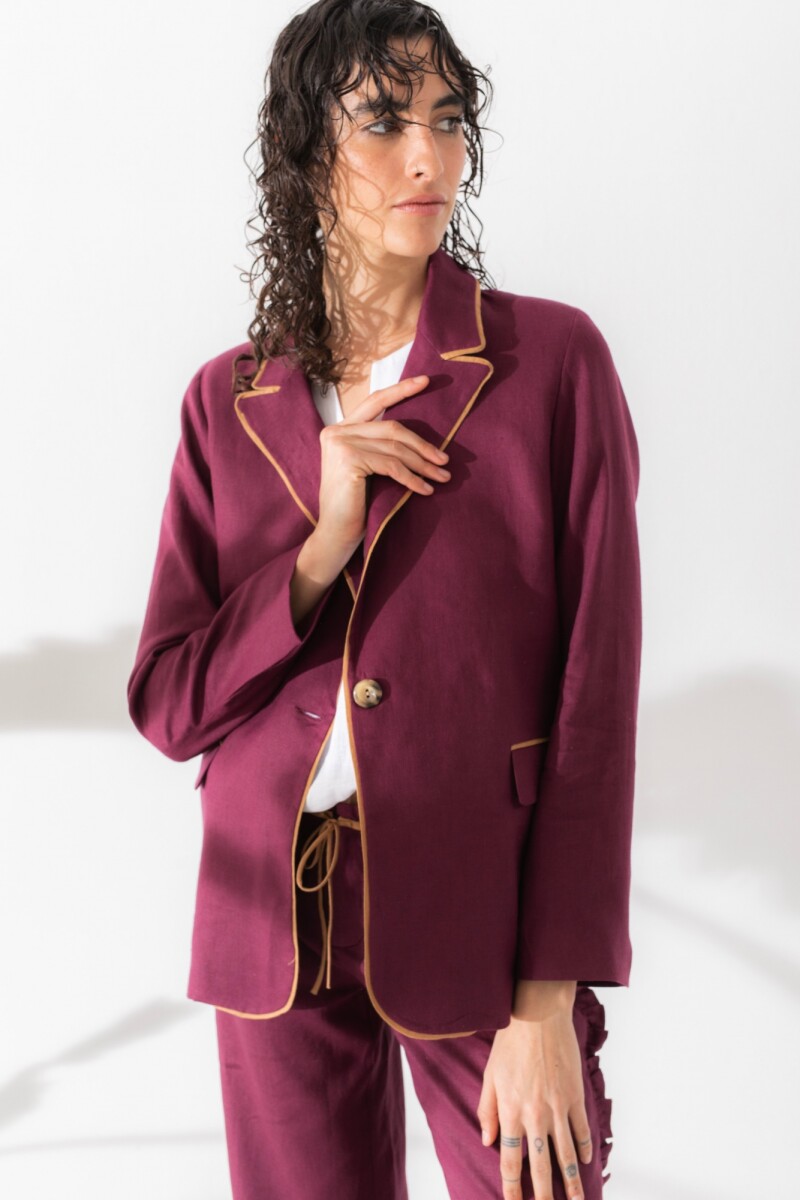 BLAZER CIPRA SHORT LINEN Uva