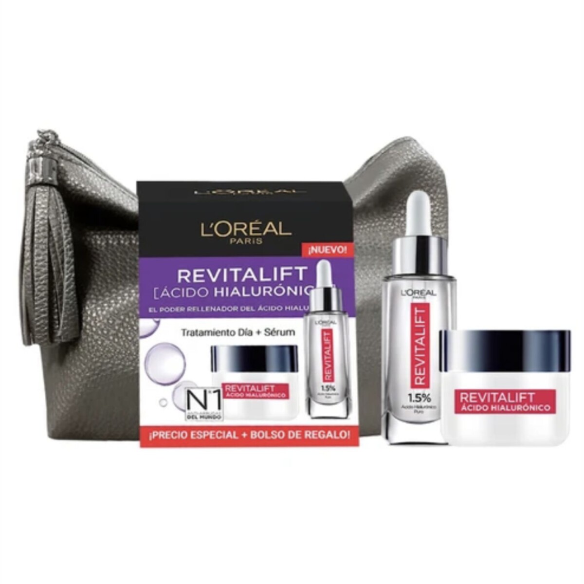 Pack Loreal Revitalift Día + Sérum + bolso de REGALO! 