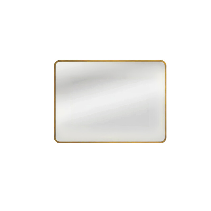 Espejo Horizontal Lumax Xindi Marco Rectangular 90 x 70cm Dorado