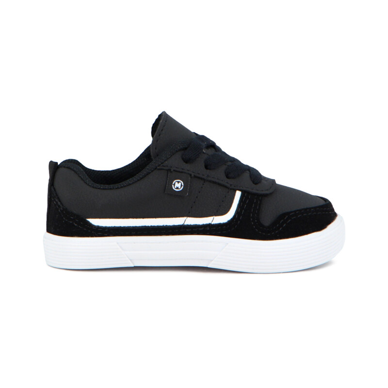 Molekinho Calzado Casual De Niñol Acordonado Negro-blanco