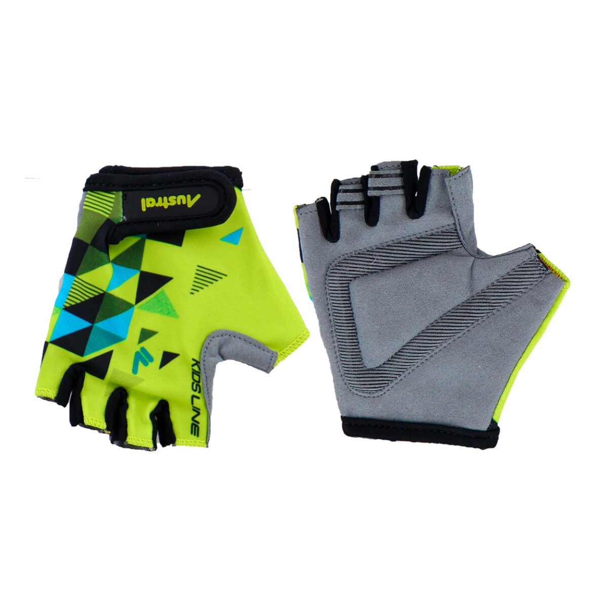 Austral Guantes SHORT FINGER CYCLING Kids - Amarillo/Gris - Amarillo-Gris 