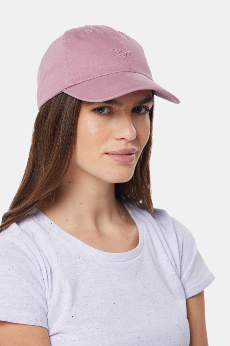 GORRO CON VISERA DE LONA - Rosado 