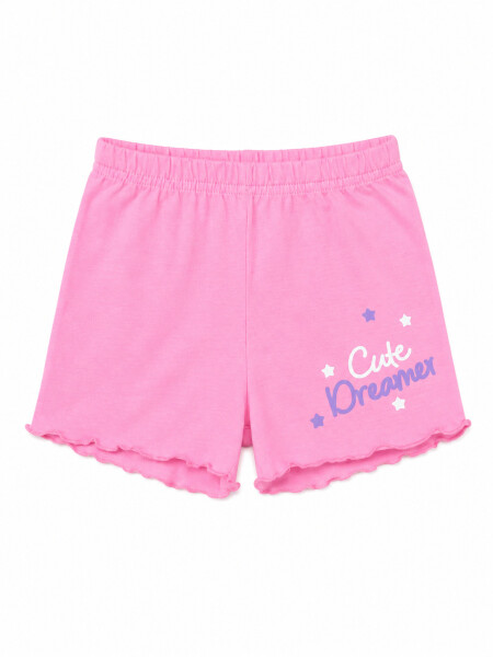 PIJAMA CONJUNTO SHORT Y REMERA CAPI ROSADO