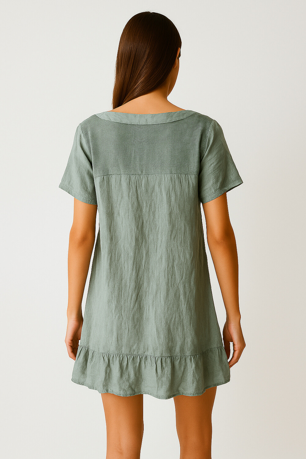 Vestido Lafauci Verde Azulado