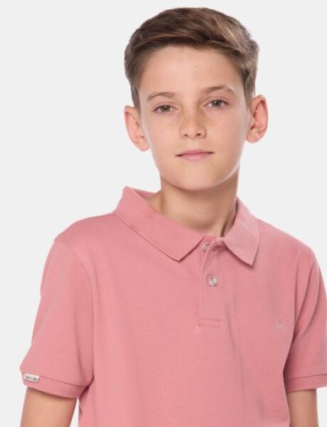 REMERA POLO PIQUE LISA Coral