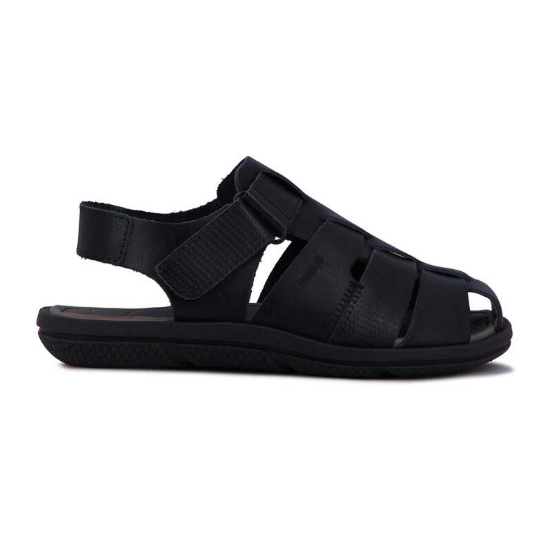 Country Sandalia Hombre Franciscana C/ Pulsera Y Velkro Negro