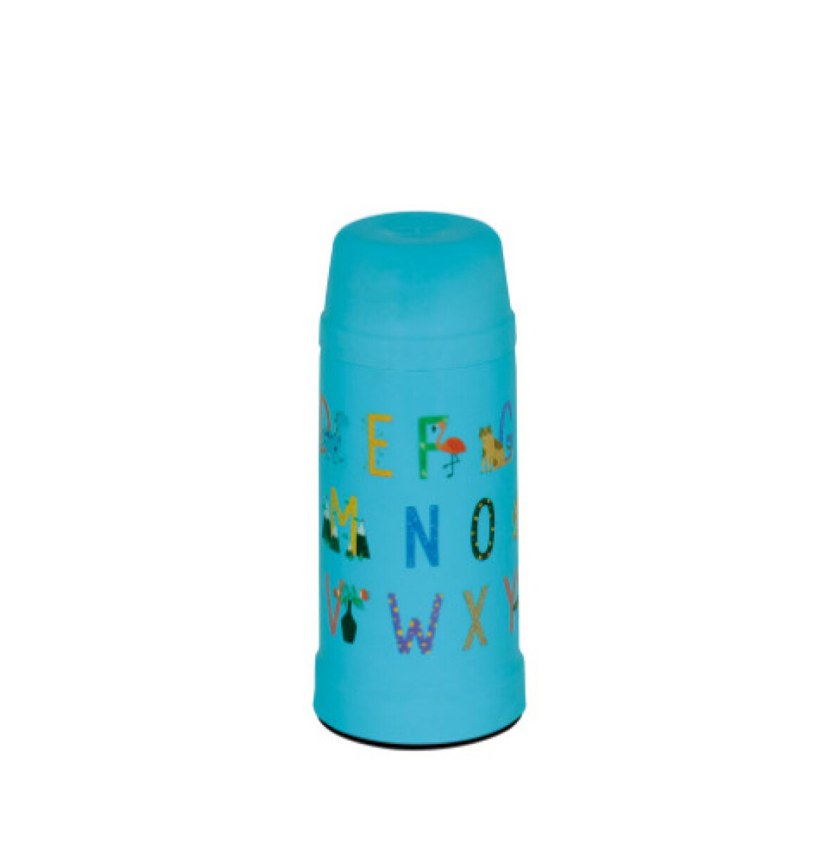 TERMO MINI MOR KIDS 300 ML CELESTE ESTAMPADO ABECEDARIO 