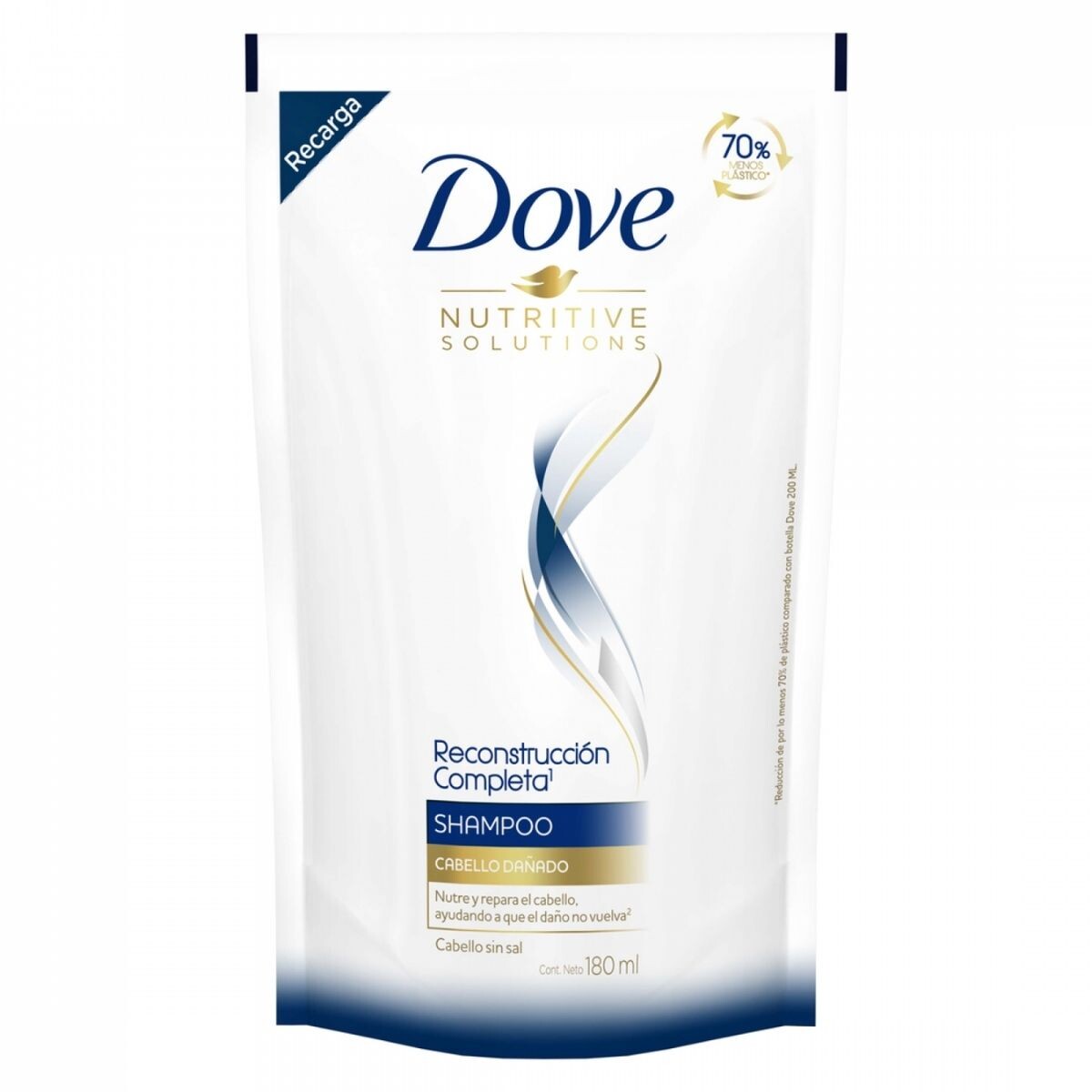 Shampoo Dove Reconstrucción Completa DP 180 ML 