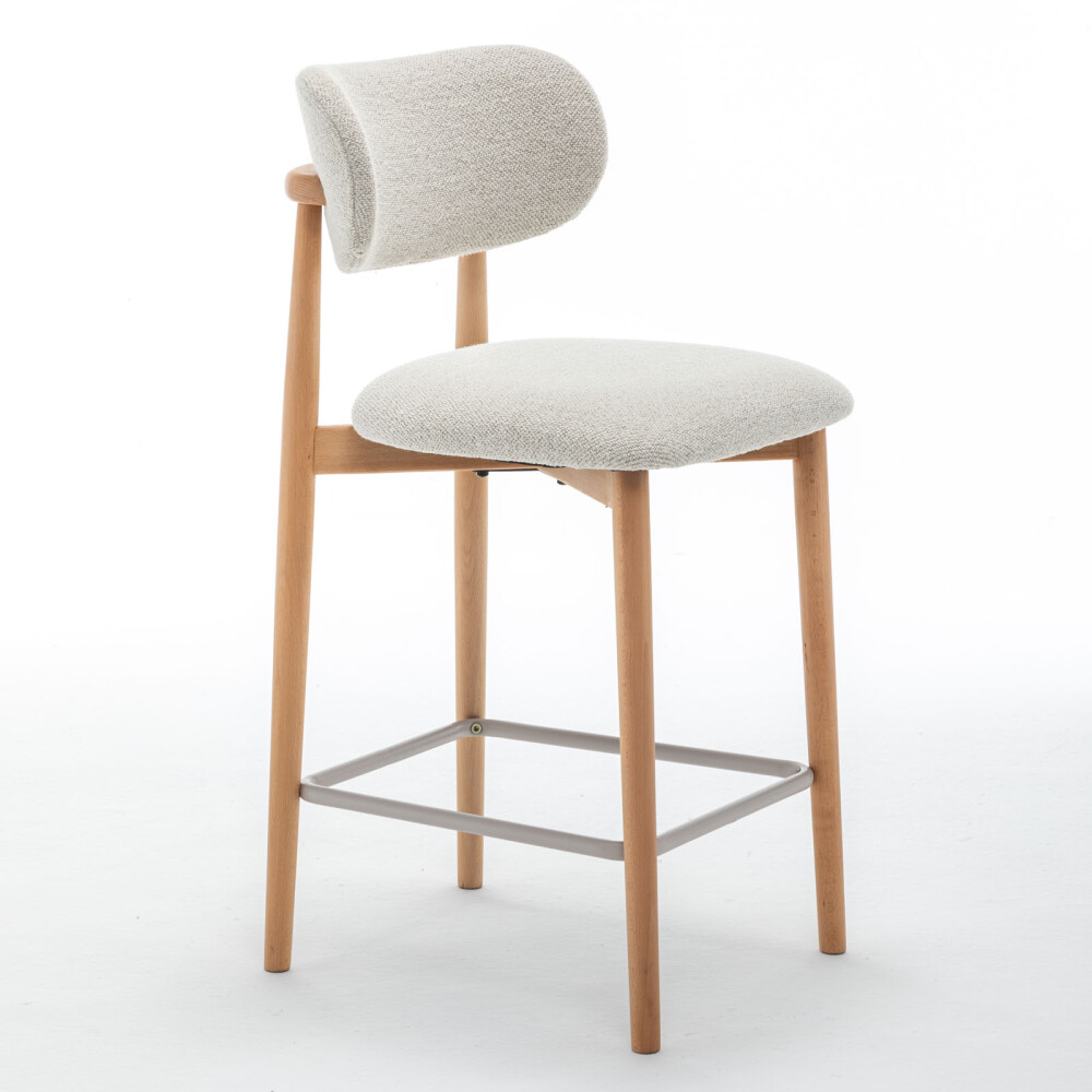 BUTACA BAR MADERA-Y-METAL NATURAL-BEIGE SARAH