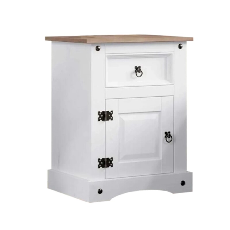 Mesa De Luz Herli 1 Puerta 1 Cajon Blanca Mesa De Luz Herli 1 Puerta 1 Cajon Blanca