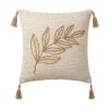 COJIN CUAD BEIGE DIS HOJA 40X40CM Unica