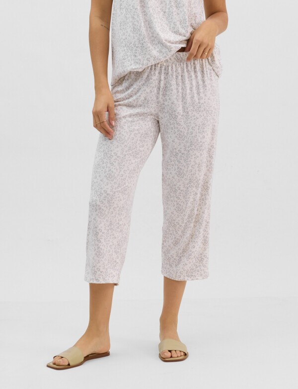 Pijama Con Capri CRUDO/MULTI