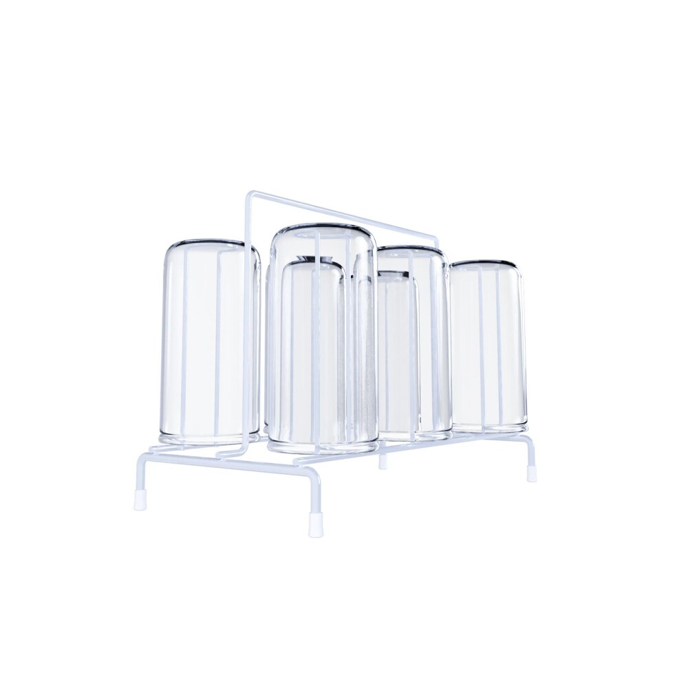 SOPORTE VASOS BLANCO ACERO OTIMIZEE
