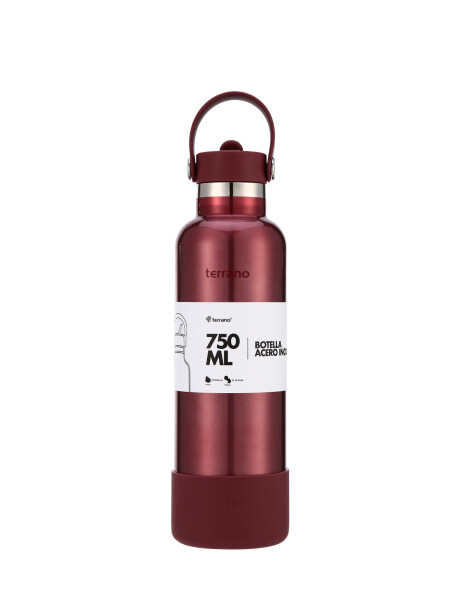 Botella Térmica con Pico 750mL. Rojo Metalizado