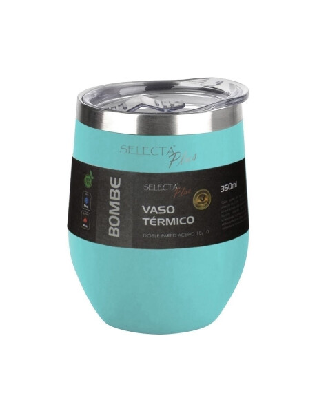 VASO/MATE TERMICO C/TAPA AC.INOX 350ML TURQUESA VASO/MATE TERMICO C/TAPA AC.INOX 350ML TURQUESA