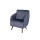 Sillón poltrona Lumax Kira nórdico 1 cuerpo de tela Gris