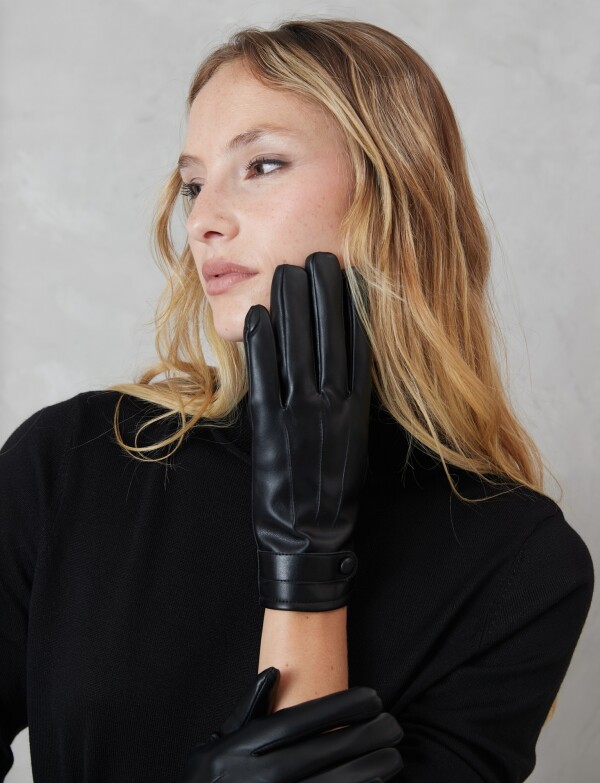 Guantes Eco Cuero NEGRO