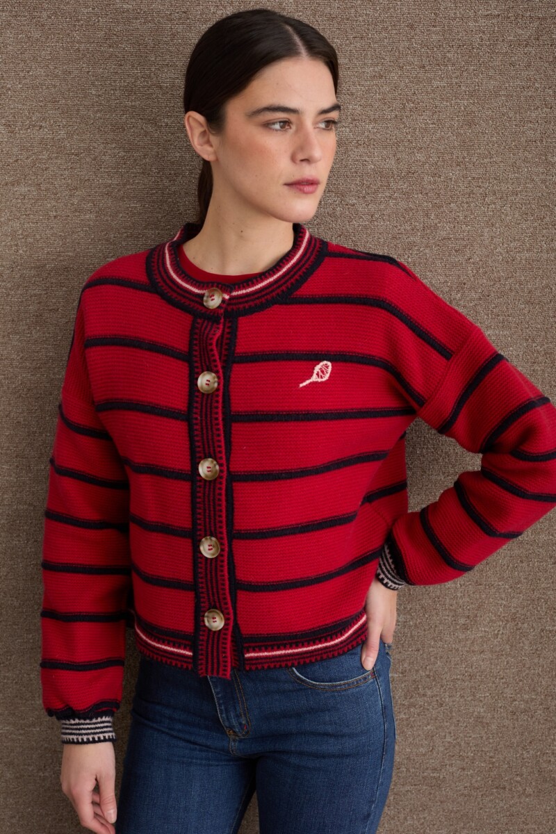 CARDIGAN TERRO TENNIS - Rojo 