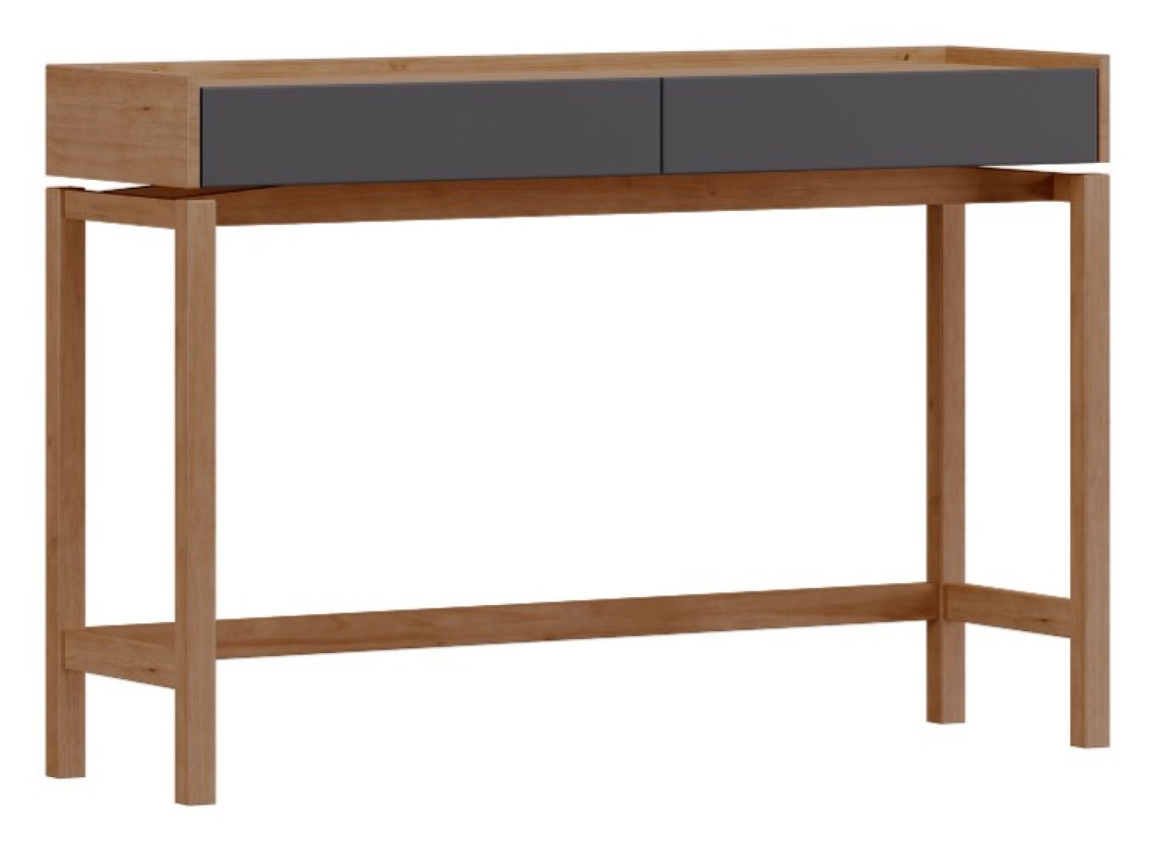 Mesa de Arrime Consola Barcelona – 2 Cajones Color Tauari / Concret 
