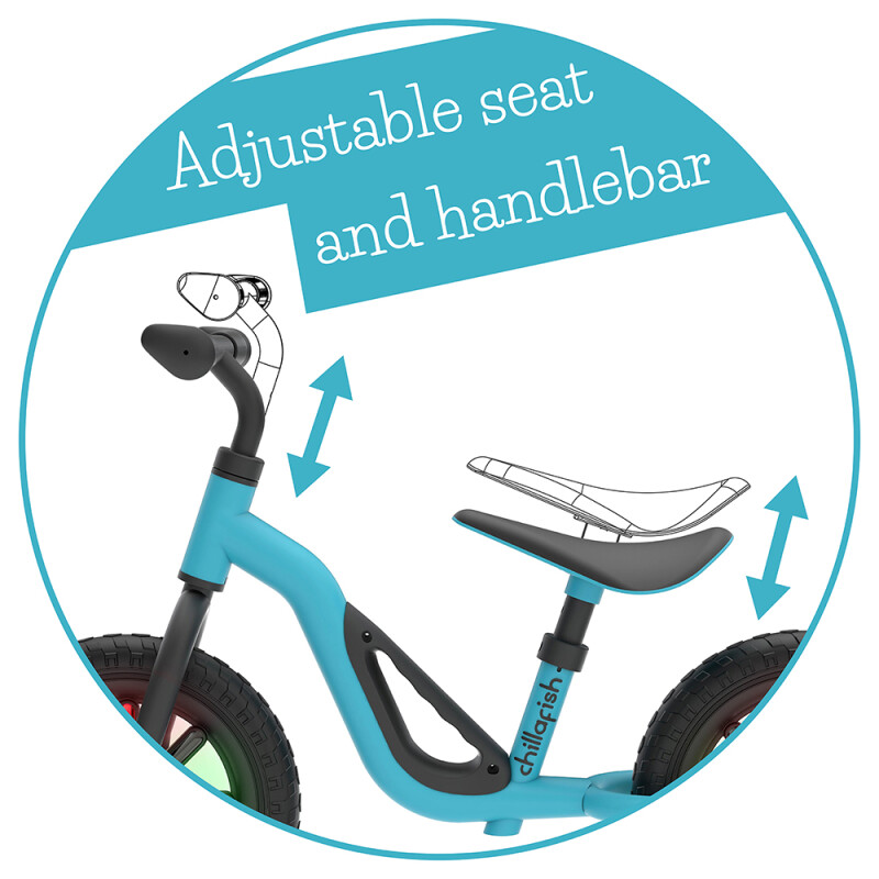 Bicicleta De Equilibro con luces 10´ +18 Meses Celeste