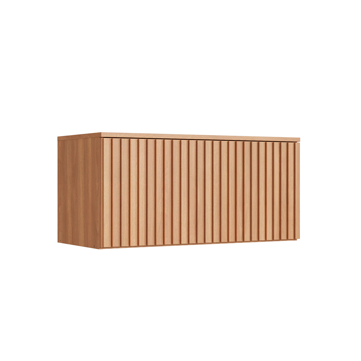 Módulo Aéreo Alice 0,80 M, 1 Puerta Basculante Ripada, Color Freijó 