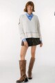 Sweater Saela Blanco/Chocolate