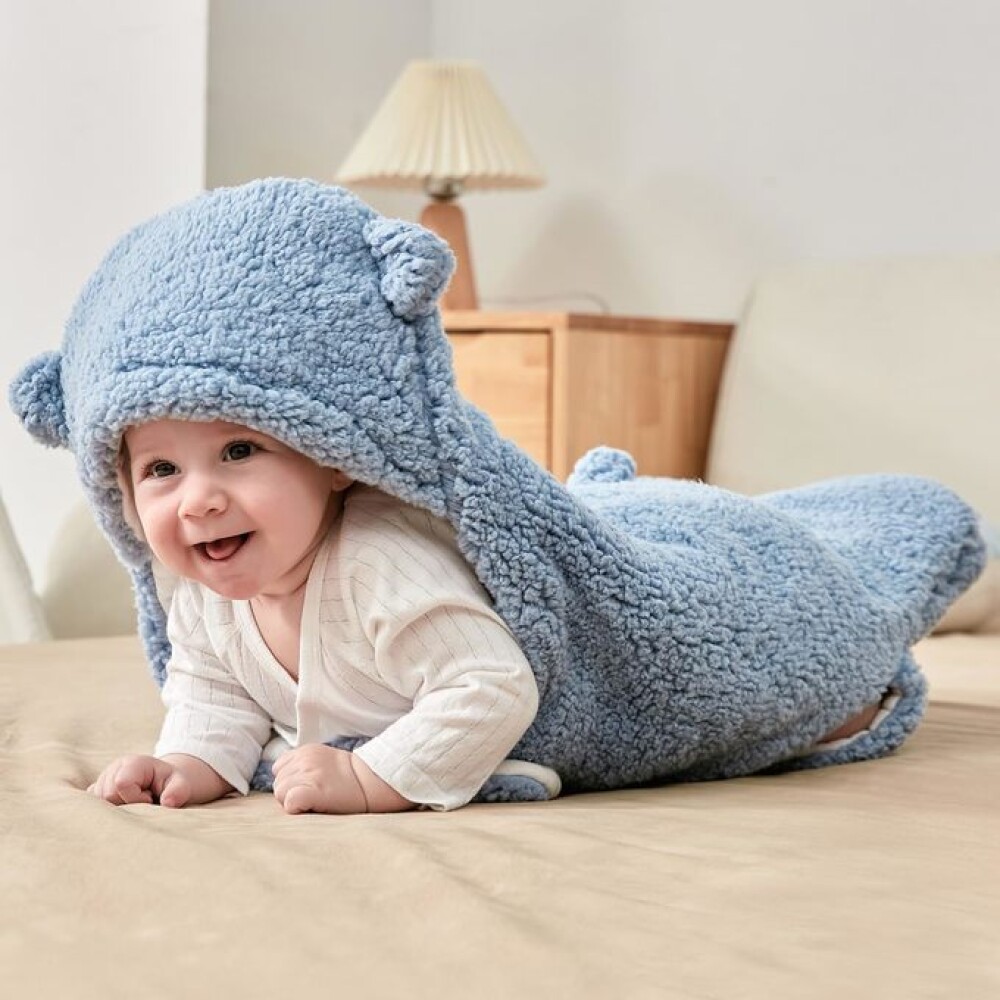 sobre corderito porta enfant bebe celeste