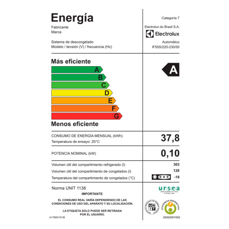 heladera refrigerador electrolux /dos puertas/frio seco/431 lts GRY