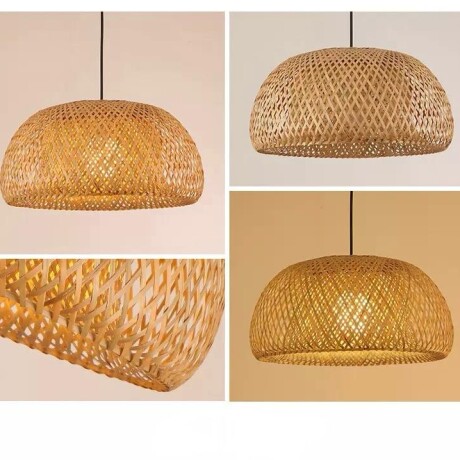 Lámpara Colgante de bambú natural, estilo rústico 23cm de altura 45cm de diámetro Lámpara Colgante de bambú natural, estilo rústico 23cm de altura 45cm de diámetro
