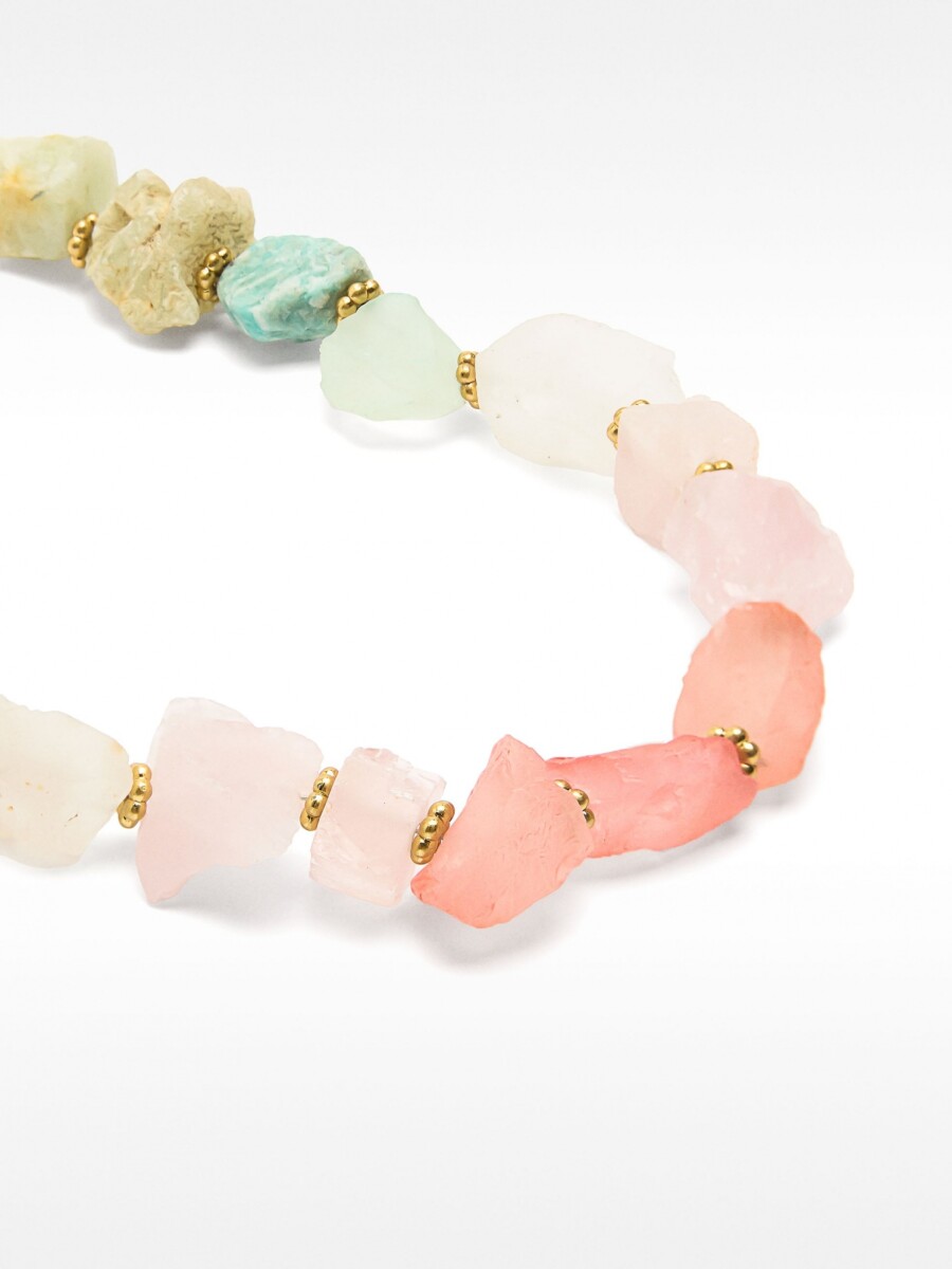 Collar Corto Con Piedras multicolor