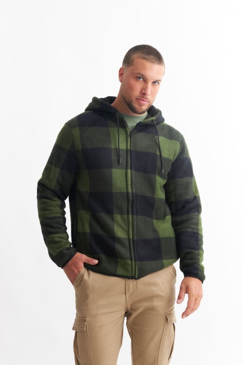 Campera a cuadros VERDE
