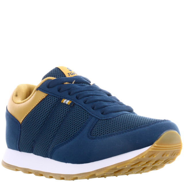 Championes de Hombre Topper T 350 Mesh Azul Marino - Marrón Camel