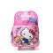 Mochila Hello Kitty 16" Con Carro Rosado - Fucsia