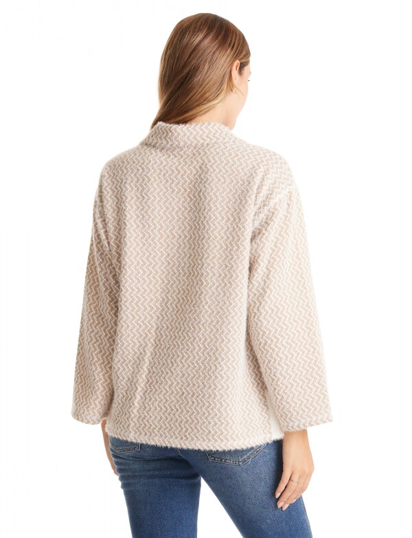 Buzo Zigzag Mohair BEIGE/MULTI